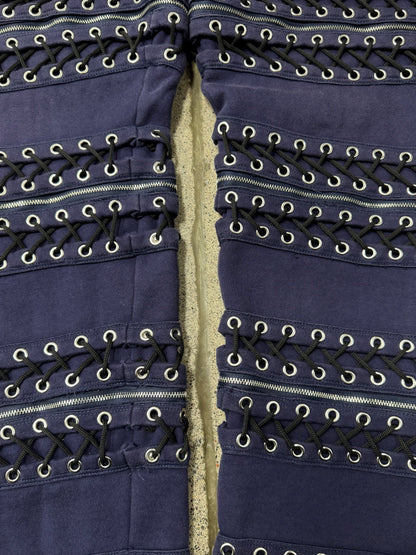 AW2014 Hood by Air ‘Zipper & Lace’ Corset Bondage Sweatpants