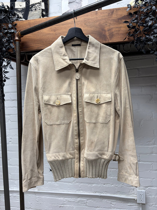 SS2007 Alexander McQueen Tan Suede Hunting Jacket
