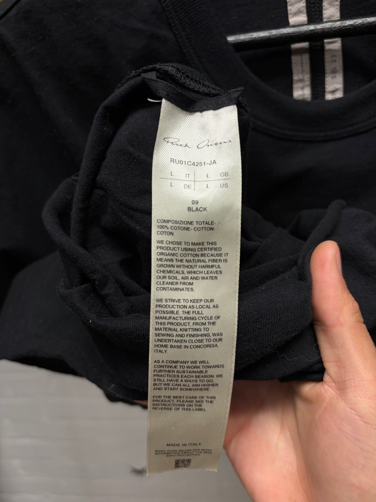 SS2023 Rick Owens ‘Edfu’  Black ‘Level’ Short Sleeve Shirt