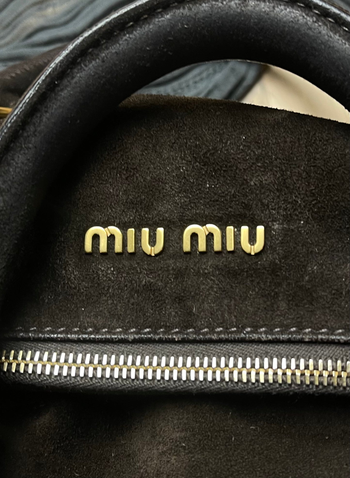 Miu Miu Suede Full Size Crossbody/Top Handle Bag