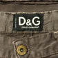 2000s Dolce & Gabbana Distressed Brown Bootcut Denim