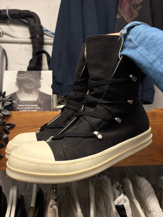 Rick Owens ‘Hexa Ramones’ Black/Milk High Top Sneakers