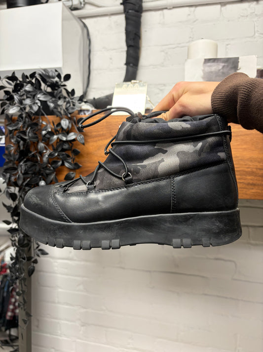 2000s Prada ‘Snow Camo’ Leather Winterized Boots