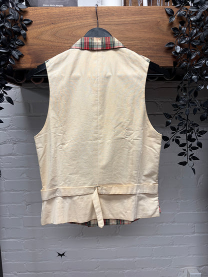 AW2015 Comme Des Garçons Homme Plus Plaid/Silver ‘Button Embellished’ Collared Vest