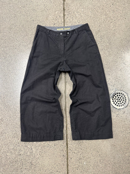 Maison Martin Margiela Brown Wide Leg 3/4 Length Shorts