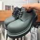 Balenciaga ‘Steriod’ Military Green Oversized Derbys