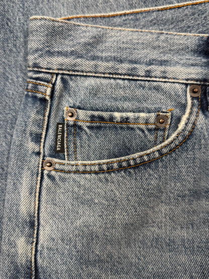 Balenciaga Washed Blue Bootcut Denim