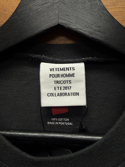 SS2017 Vetements x Hanes ‘Metal Tour’ Short Sleeve Shirt