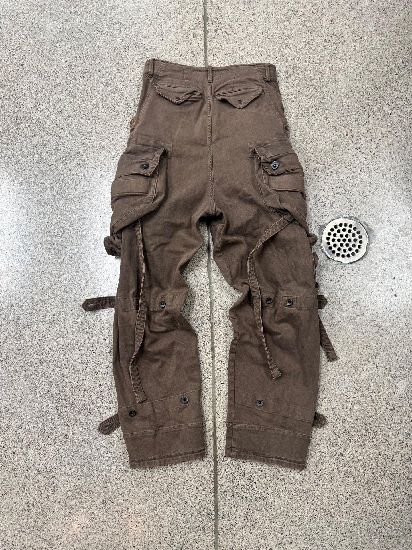 AW2021 Julius ‘Gas Mask’ Brown Cargo Pants