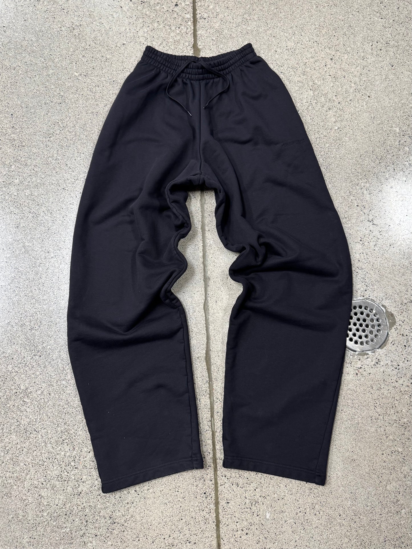2023 Balenciaga Basic Logo Black Sweatpants