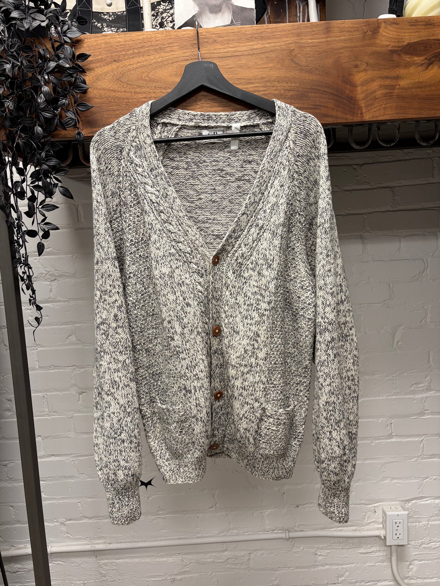 Vintage C.P. Company Salt/Pepper Wool Knit Cardigan