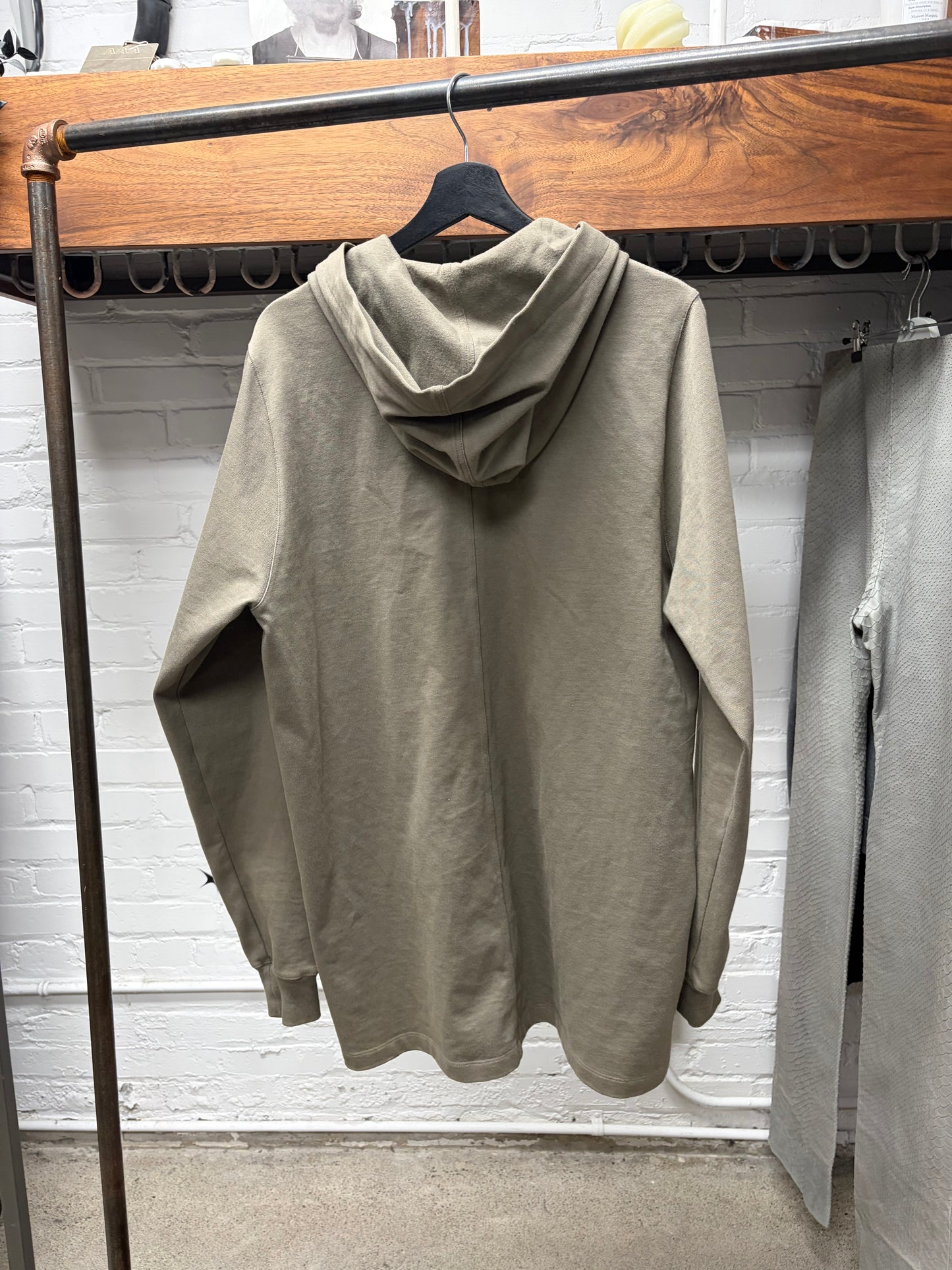 SS2020 Rick Owens ‘Tecuatl’ Dust Brown Cotton Hoodie