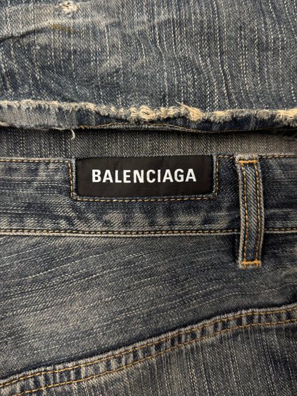 2023 Balenciaga Baggy ‘Slate Blue’ Wide Leg Denim