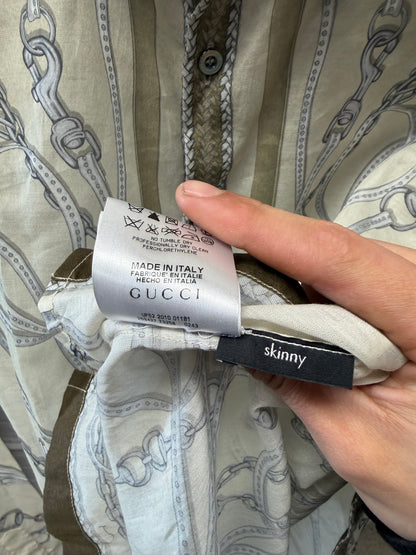 2000s Gucci ‘Horsebit Chain Link’ Button Up Shirt