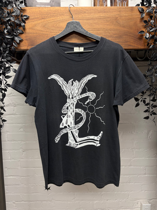 2013 Saint Laurent by Hedi Slimane ‘YSL’ Serpent Logo Black/White Graphic T-Shirt