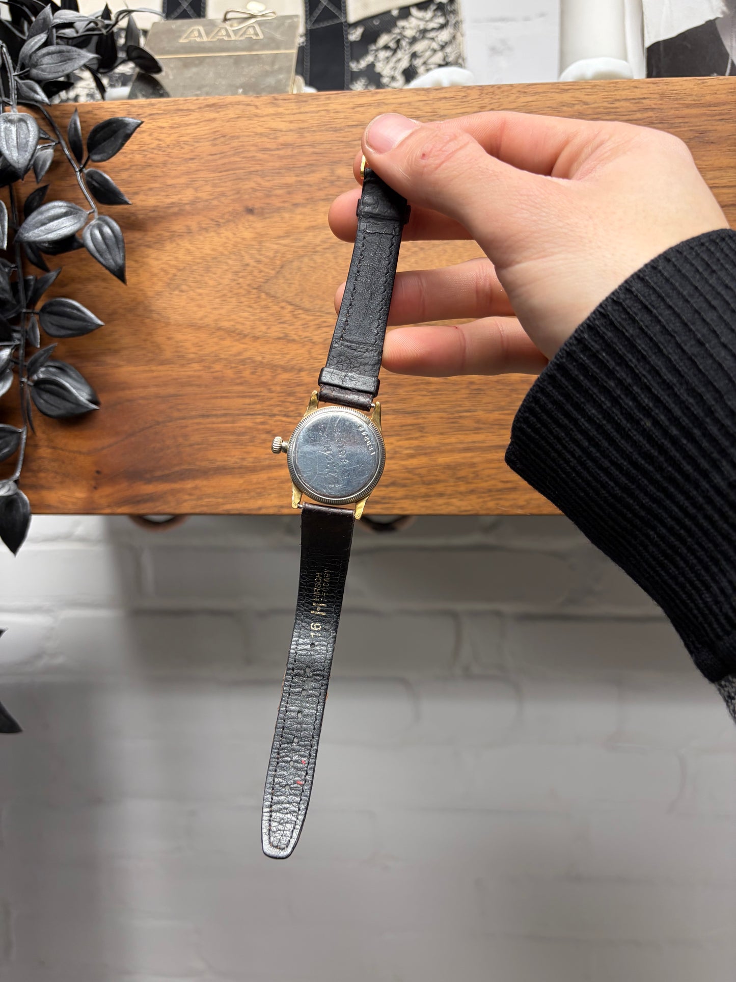 1940s Rolex ‘Oysterdate Centergraph’ with Leather Strap