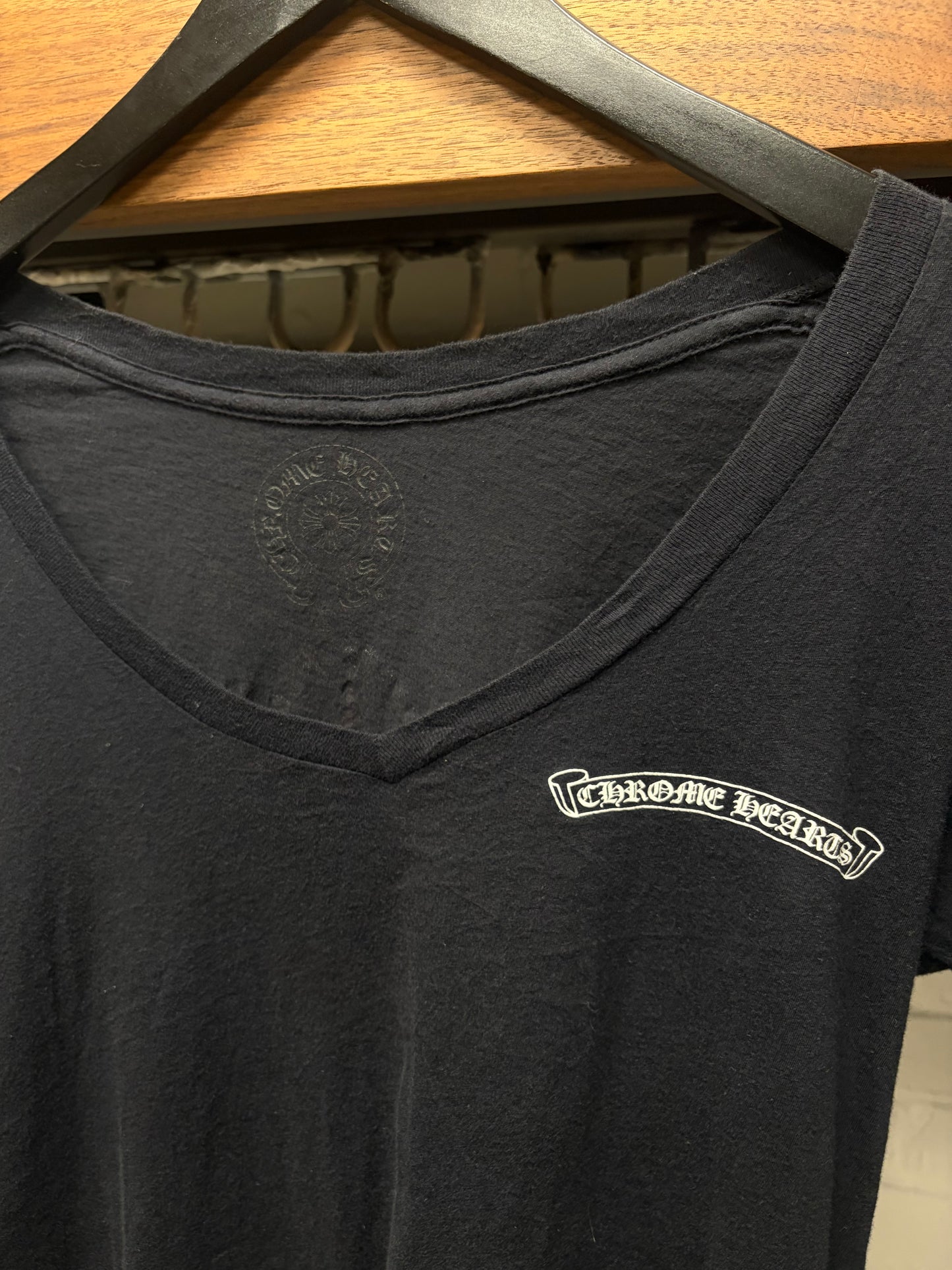 Chrome Hearts Women’s Scoop Neck Plus Cross Graphic T-Shirt