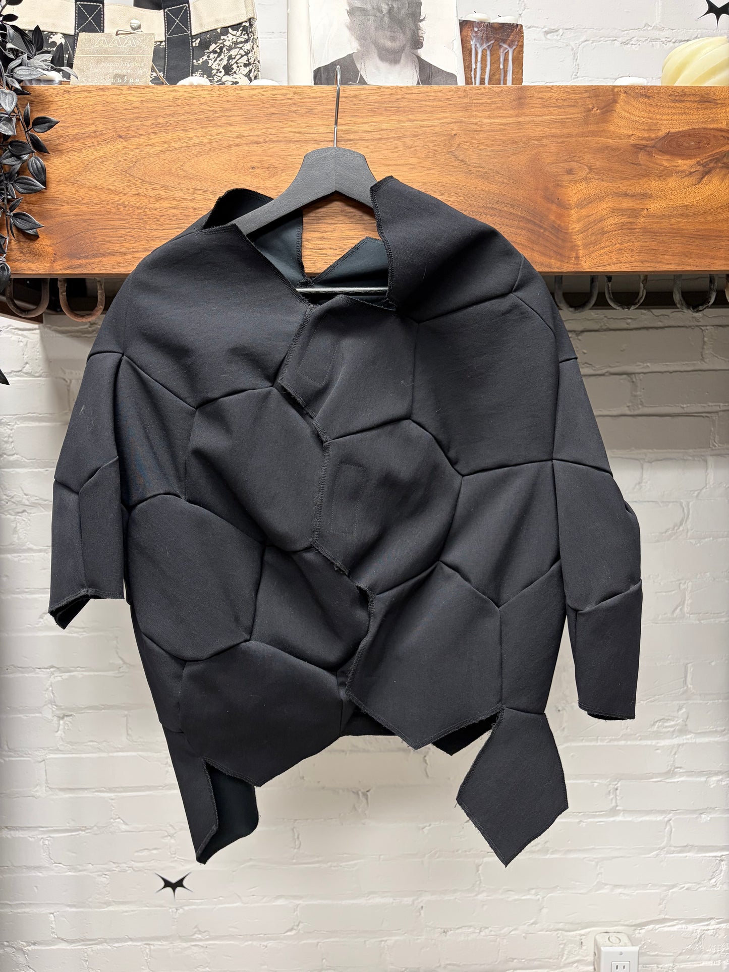 SS2009 Comme Des Garçons ‘Football’ Hexagonal Patterned Black Runway Top