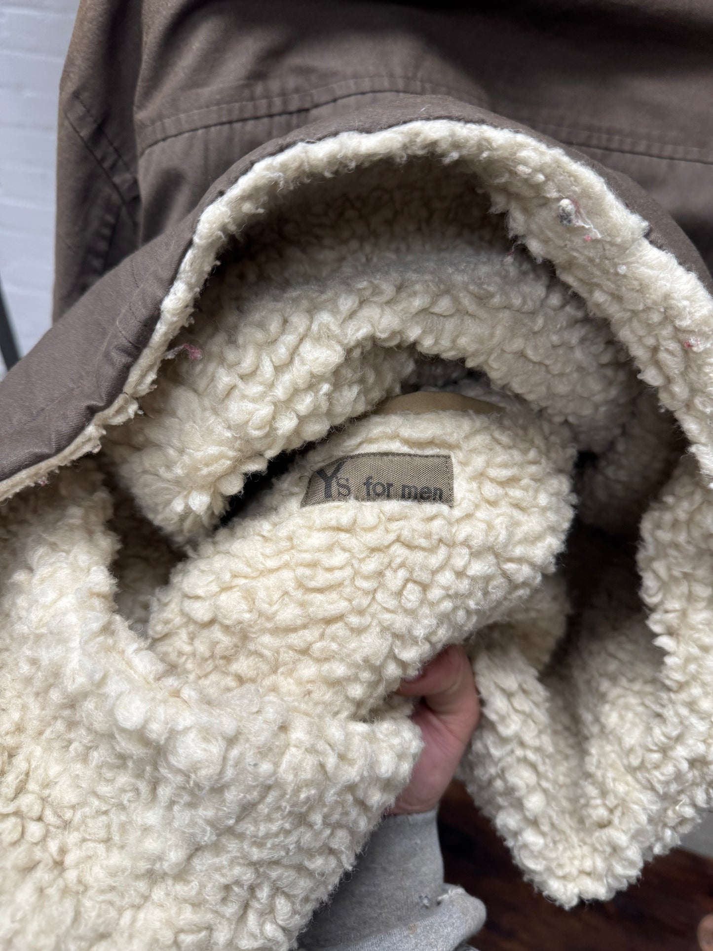 Vintage 80s Yohji Yamamoto ‘Y’s For Men’ Shearling Shawl Coat