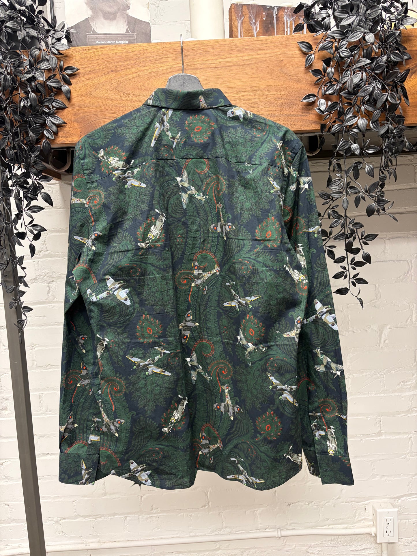 Givenchy by Ricardo Tisci ‘Planes n’ Paisley’ Full Print Button Up Shirt