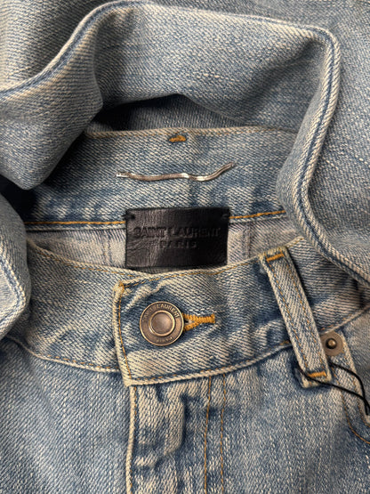 SS2015 Saint Laurent by Hedi Slimane ‘D02’ Washed Blue Skinny Jeans