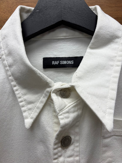 AW2015 Raf Simons x Brian Calvin ‘Guitar Boy’ White Denim Button Up Shirt