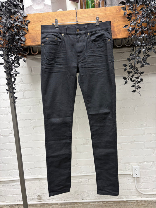 2022 Saint Laurent ‘D02’ Black Skinny Jeans