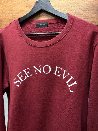 SS2015 Undercover ‘See no Evil’ Dark Red Cotton Sweatshirt