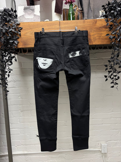 SS2007 Undercover ‘Purple’ Cummerbund Masked Face Pocket Skinny Jeans