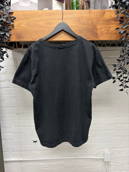2016 Comme Des Garcons Homme Plus Distressed Black Cotton T-Shirt with Drawstring Collar