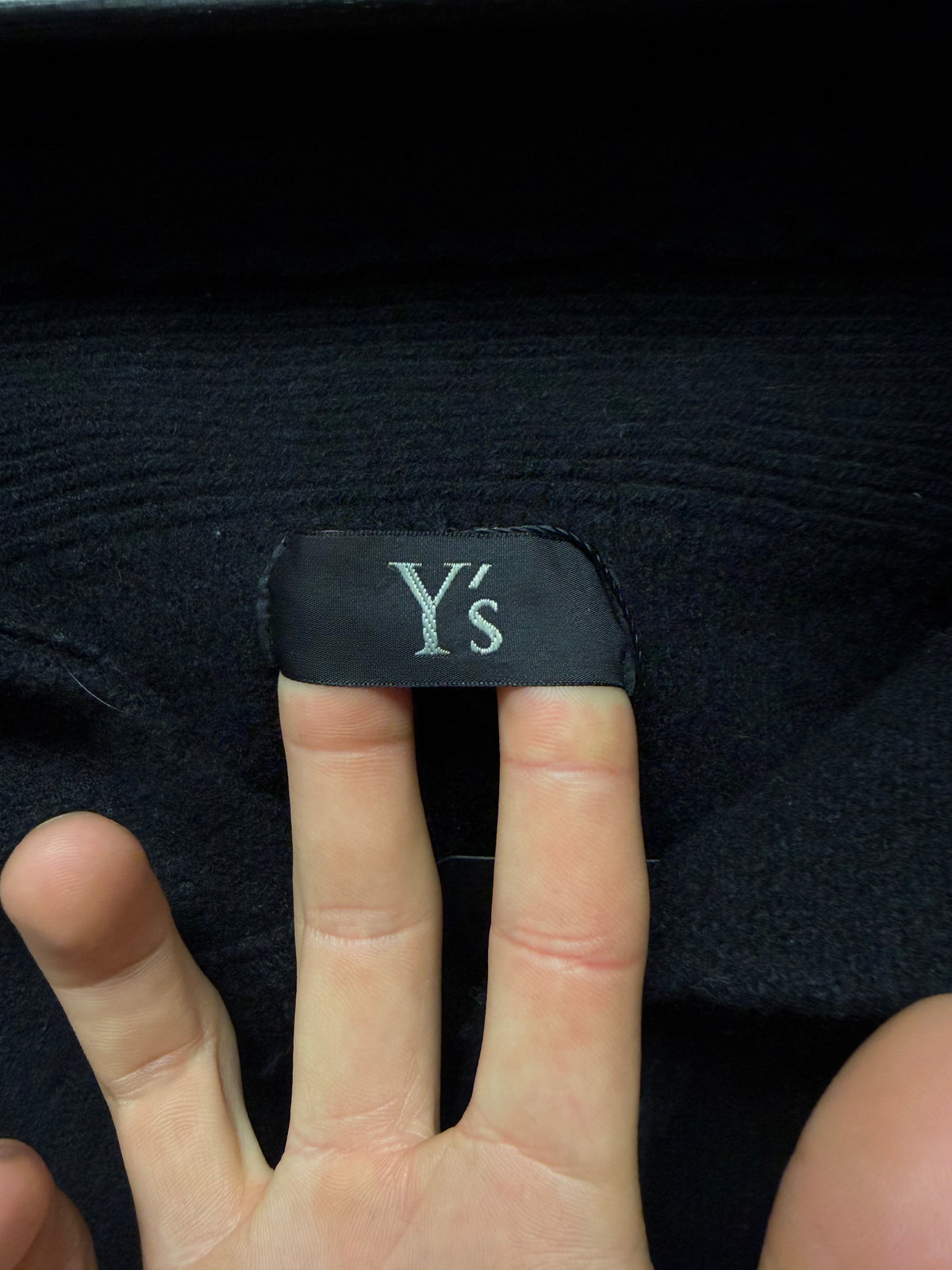 Yohji Yamamoto Y’s Black Wool Shawl Cardigan