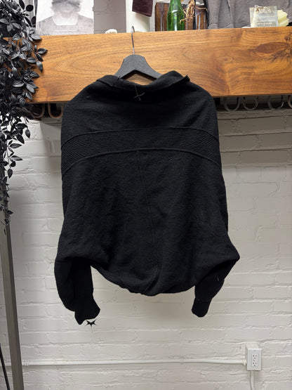 Yohji Yamamoto Y’s Black Wool Shawl Cardigan