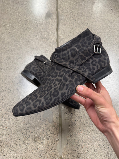 Saint Laurent ‘Jodhpur’ Leopard Suede Boots