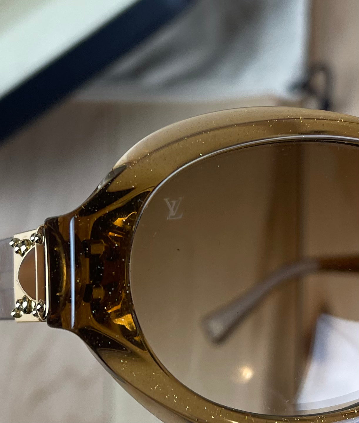 2007 Louis Vuitton Obsession GM Brown Oval Sunglasses