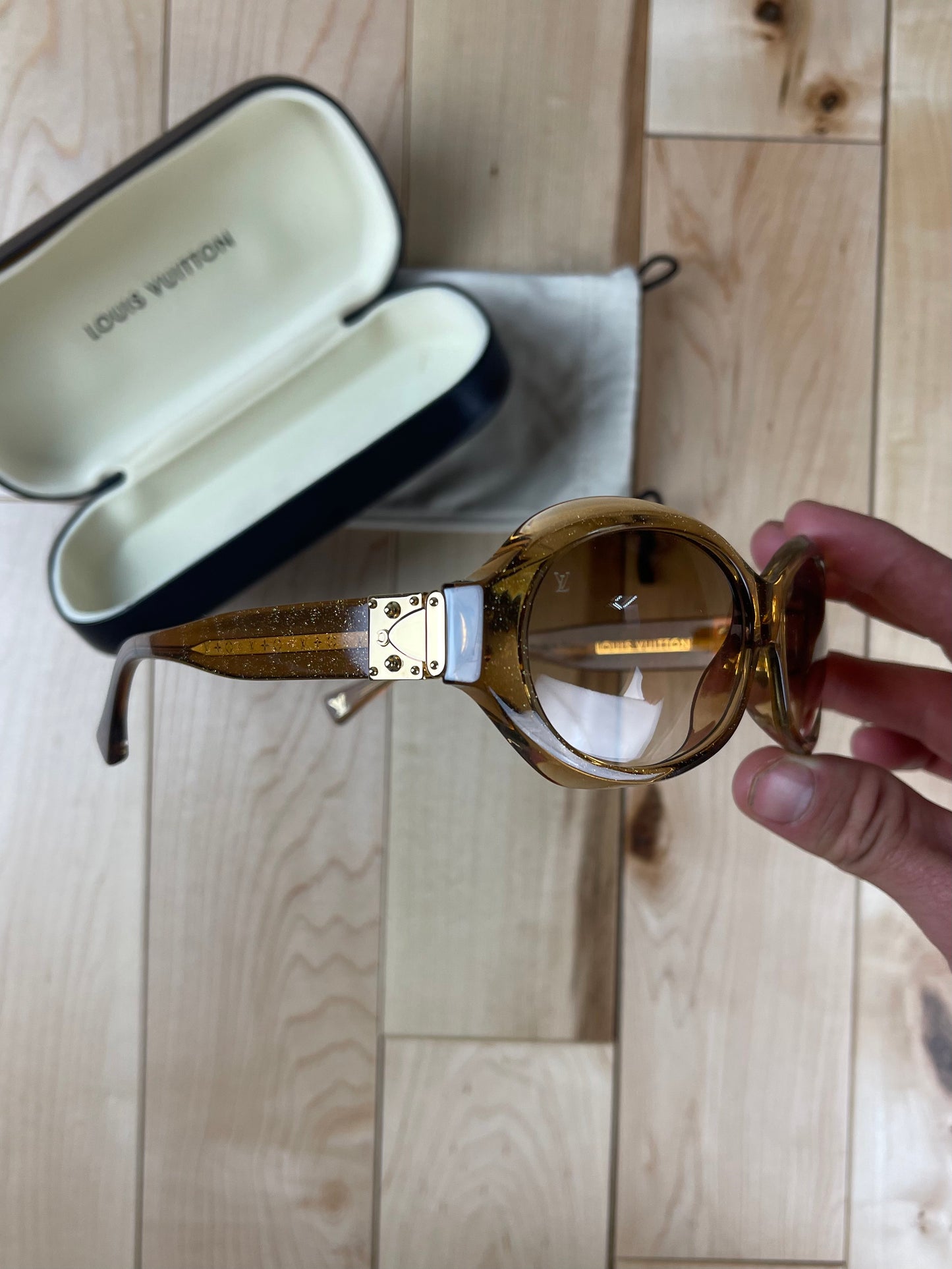 2007 Louis Vuitton Obsession GM Brown Oval Sunglasses