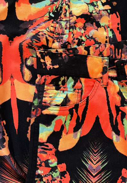 SS2000 Jean Paul Gaultier Psychedelic Print Denim