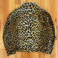 SS2019 Balenciaga Leopard Print Denim Trucker Jacket