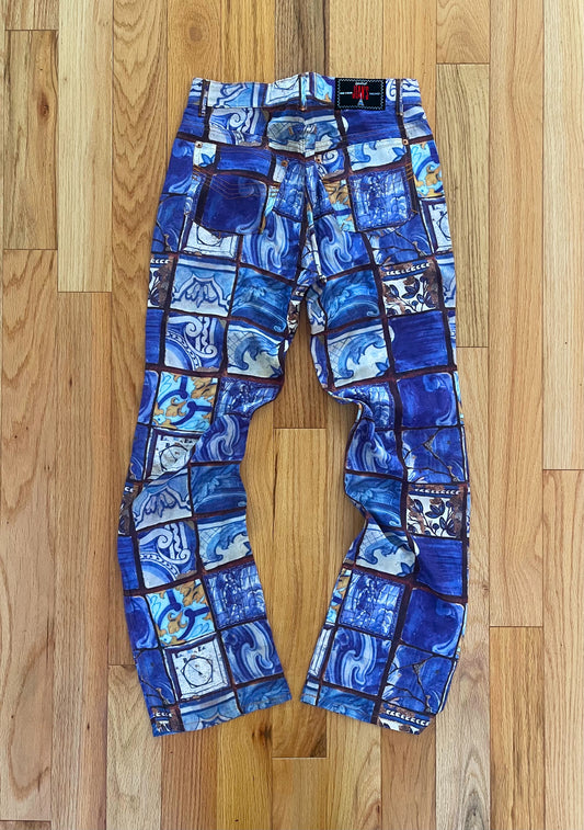 SS2001 Jean Paul Gaultier Silk Tapestry Print Pants