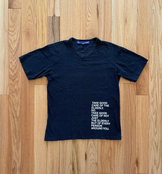 SS2001 Junya Watanabe Poem Star V Neck T-Shirt