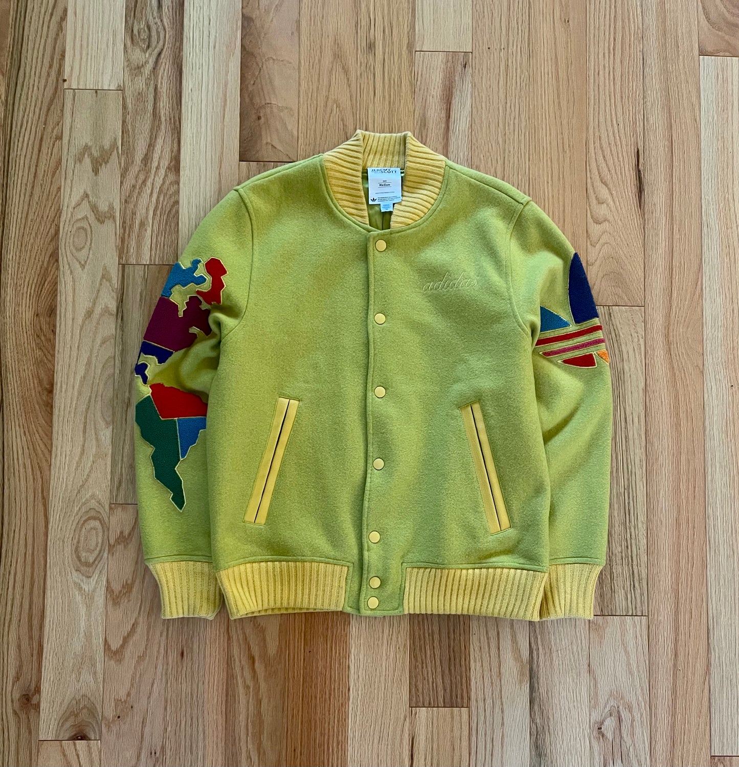 SS2012 Jeremy Scott x Adidas Globe Varsity Jacket Alex Maxamenko