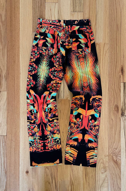 SS2000 Jean Paul Gaultier Psychedelic Print Denim