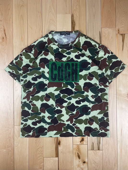 Early 2000s Comme Des Garcons Homme Camo Graphic T-Shirt