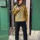 SS2019 Balenciaga Leopard Print Denim Trucker Jacket