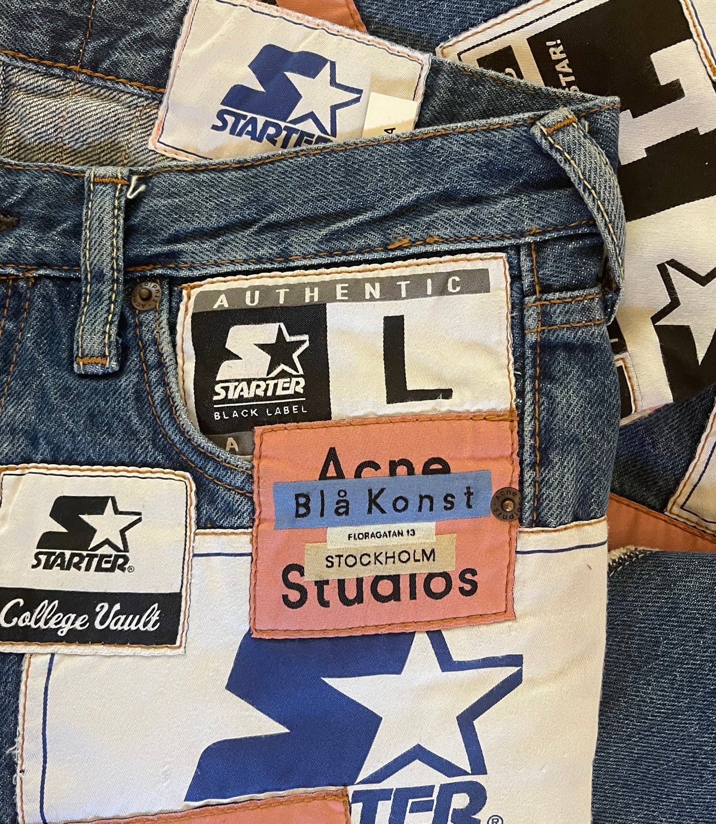 SS2019 Acne Studios x Starter “1996” Patchwork Denim