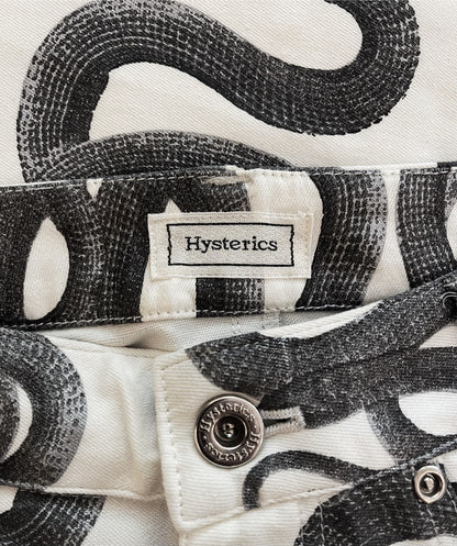 Hysteric Glamour Snake Print White/Black Denim