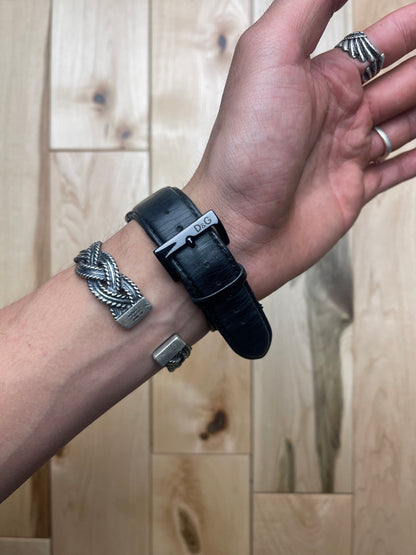 Dolce & Gabbana Black Leather Band Sport Watch