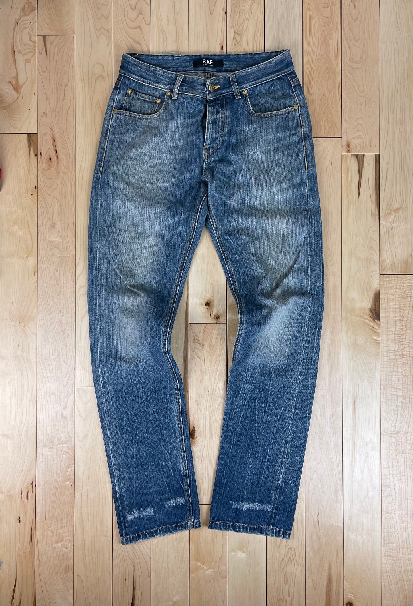 Raf by Raf Simons Blue Washed Slim Cut Denim