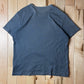 Prada Sport Red Stripe Logo Grey Cotton T-Shirt