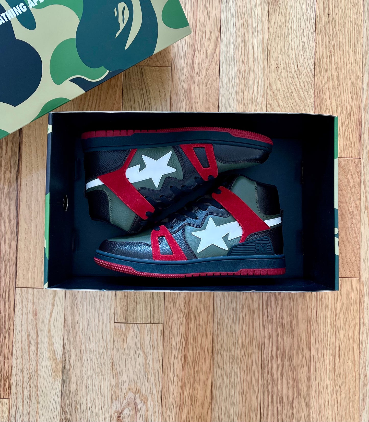 Bape Court Sta 93 High Top Basketball Sneakers