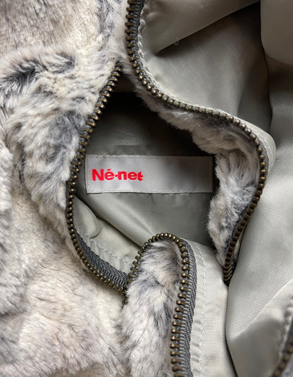 Ne-Net Issey Miyake Cat Ears Fur Zip Up Hoodie